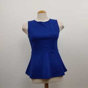 DYNAMITE | Royal Blue Peplum Blouse Top